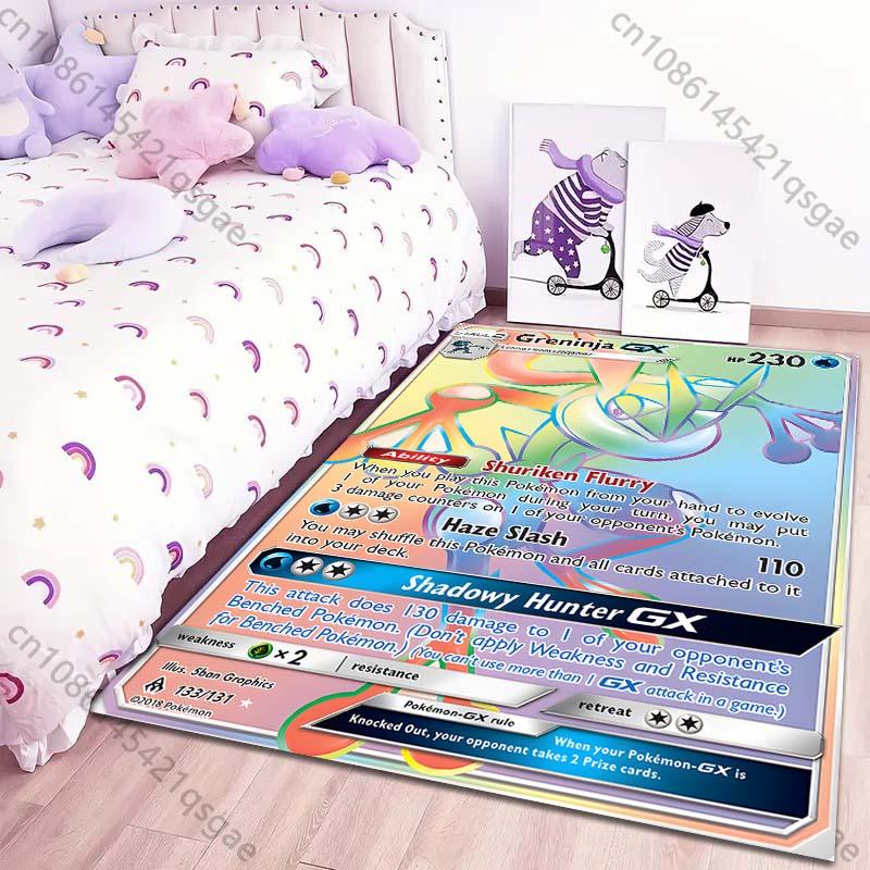 1PC Pokémon Cards Greninja Print Rug Carpet for Living Room Children Bedroom Mat Sofa Doormat Floor Rug Home Decor Anti Slip Mat