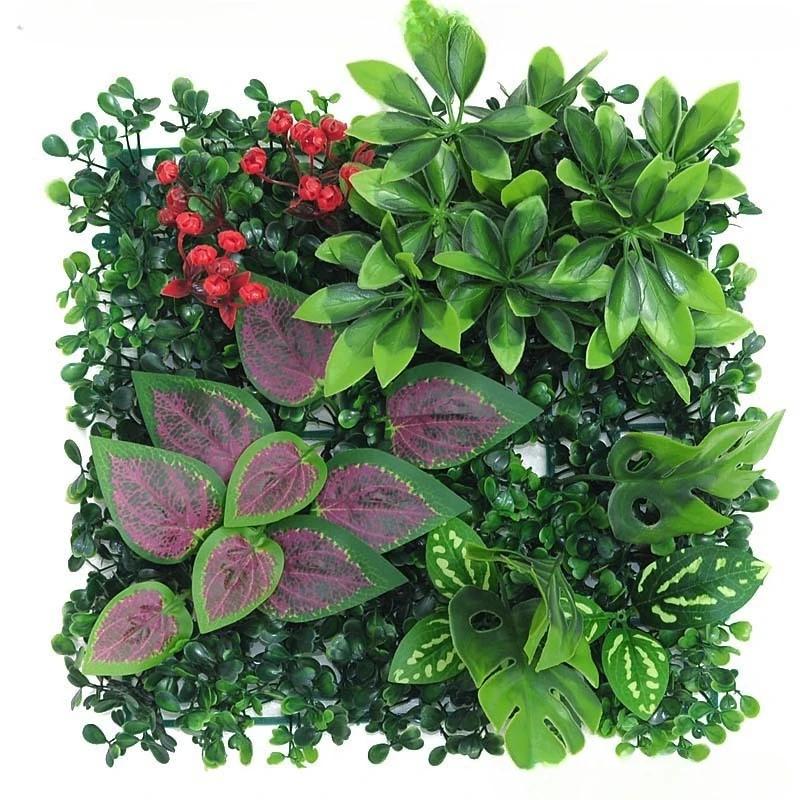 

25 * 25 см Искусственный Пластиковый Газон DIY Свадебный Фон Стена из Растений Симуляция Роза Миланская Трава Зеленые Растения Стены Декор для Кабинета 25x25cm