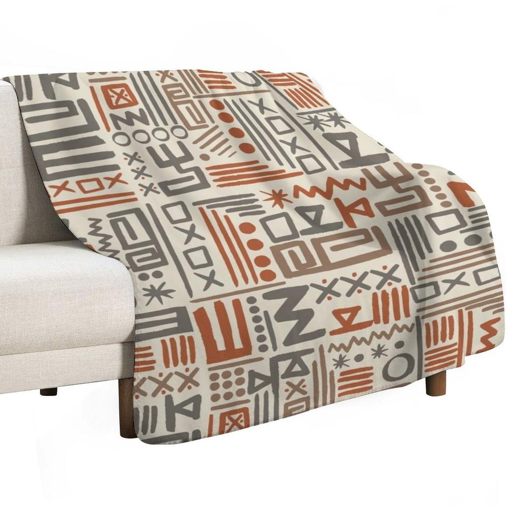 African Mudcloth Throw Blanket Fluffy Cozy Throw Blanket For Home Decor