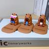 PVC Doll Capybara Phone Holder Figure Model Capybara Cell Phone Bracket  Small Gifts