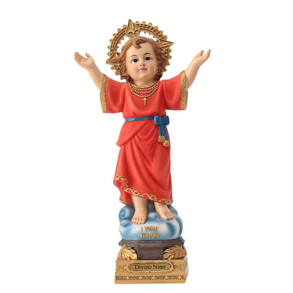 1 Stück 32,5 cm Statue Harz Divino Nino Jesus Statue Religiöse Dekoration 8' Hoch Harz Göttliches Kind Baby Jesus Figur Skulptur