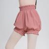 Women's High Waist Flower Bud Short Pants Dance Shorts Adult Ballet Shorts Safety Pant