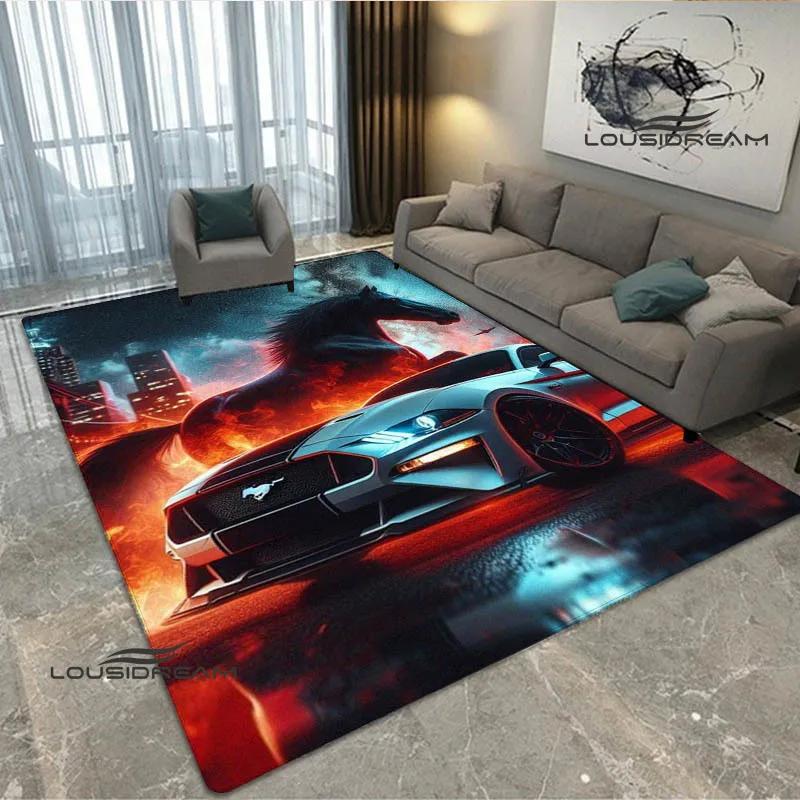 3D M-Mustang car logo printed carpet kitchen mats Non -slip carpet outdoor carpets area rug bedroom decor birthday gift