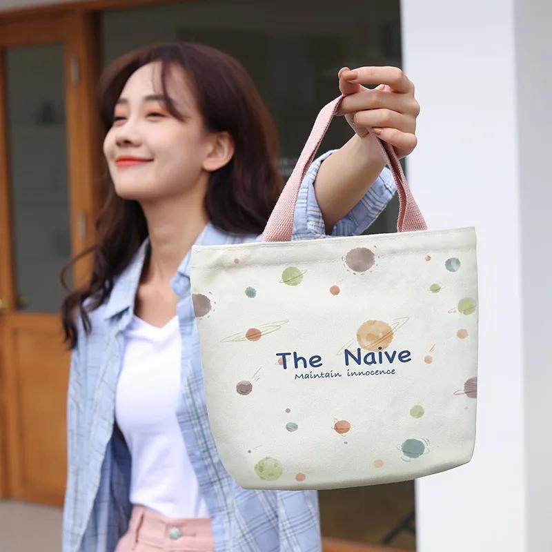 Women Canvas Shoulder Bag Print Ladies Casual Handbag Tote Bag Handbag Small Satchel for Leisure Travel Shopping