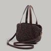 Vintage Leopard Print Handbag for Women 2024 Autumn Winter Fashion Versatile Basket Bag Commuter Shoulder Crossbody Bag