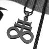 Satan Cross Necklaces Men Women Black Stainless Steel Church of Satan Symbol Pendant Kolye Necklace Jewelry Gargantilla N645S03