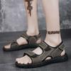 Summer new men's sandals men's trend casual black youth driving waterproof beach shoes dual-purpose cool slippers men