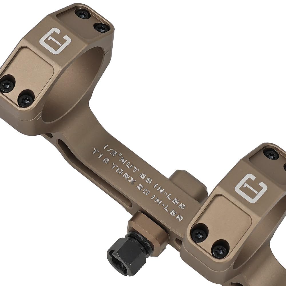 Evolution Gear 34mm Scope Compatible Badger Ordnance Condition One 1.7" Scope Mount & RMR Offset Mount Replica Set (DE Dark Earth)