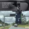 ABS Car Mounted Multifunctional 360 ° Rotating Sunshade Phone Holder Compatible With Various Types Grey