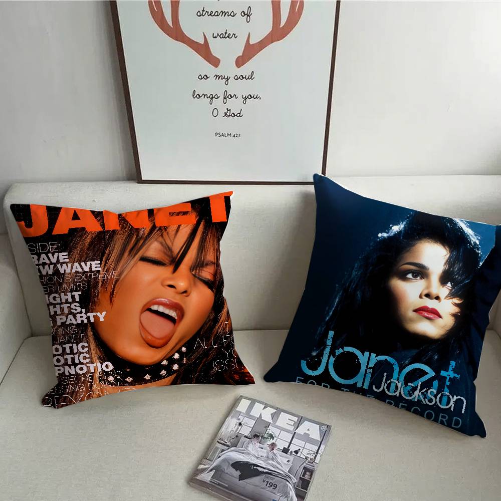 Cute J-JanetS J-JacksonS Pillow Case Home Decor Throw For Sofa Bed Car Room Decor Gift Idea