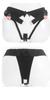Male Chastity Belt Fixed Chastity Body Auxiliary Chastity Lock Elastic Band Sexy Adult Toys Red No Heart [KKSEXY] Pants, 3-Way Belt, Accessory,