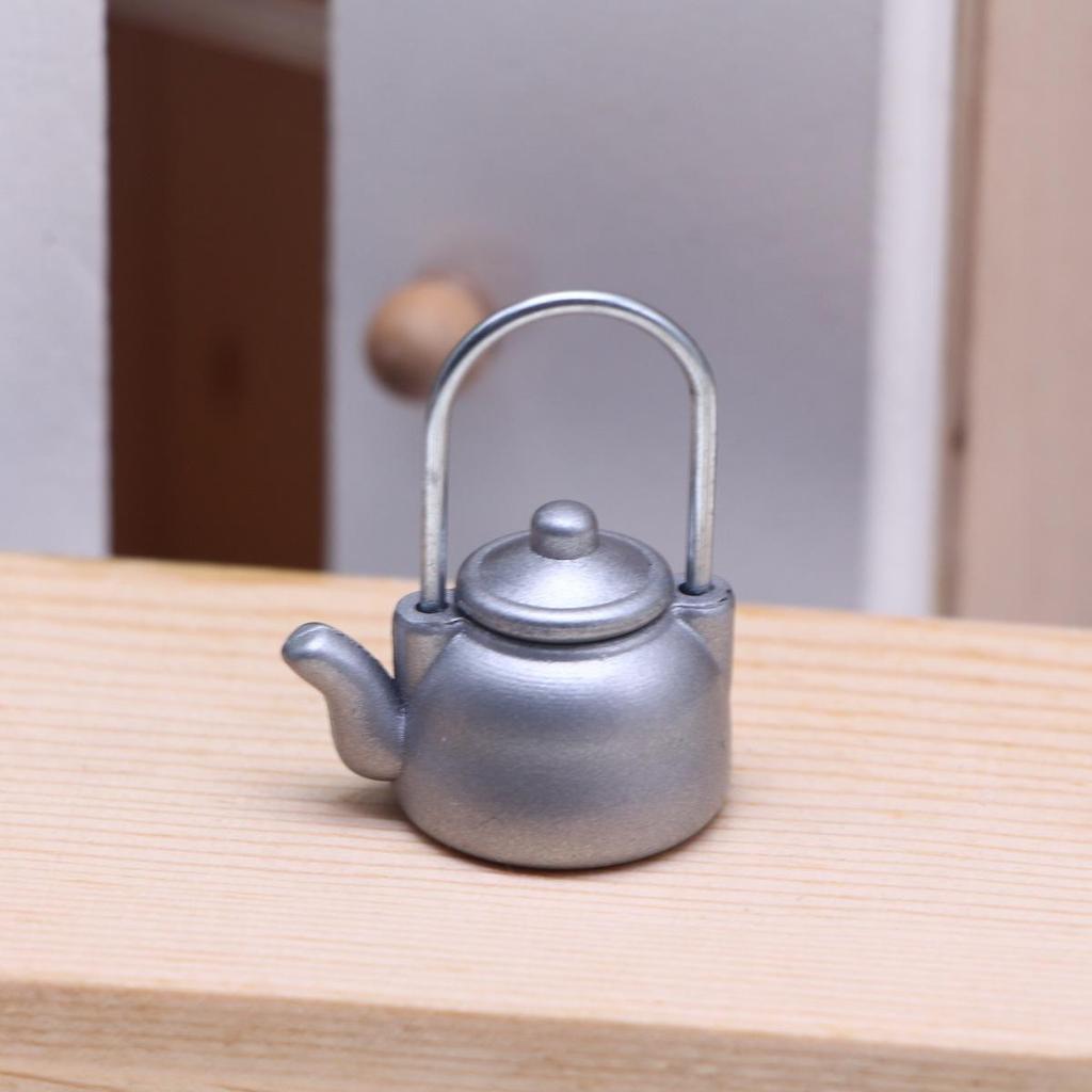 Vintage Miniaturkessel für Puppenhaus BJD Essensszene