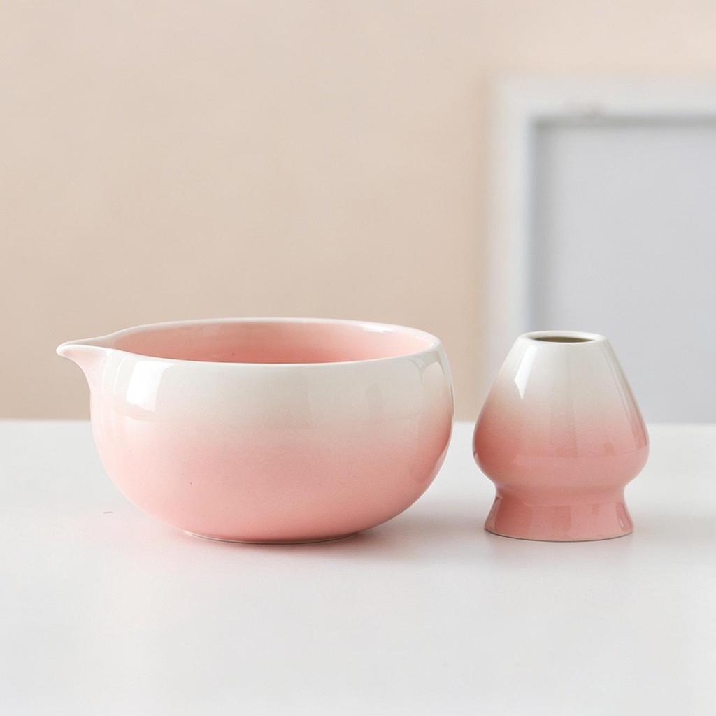 Japanese Matcha Tea Set: Bowl, Whisk, Stirring Brush & Accessories for Tea Ceremony