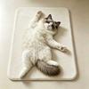 Water-absorbing Cute Cat Floor Mat Non-slip Floor Mat New Bathroom Carpet  Living Room Tea