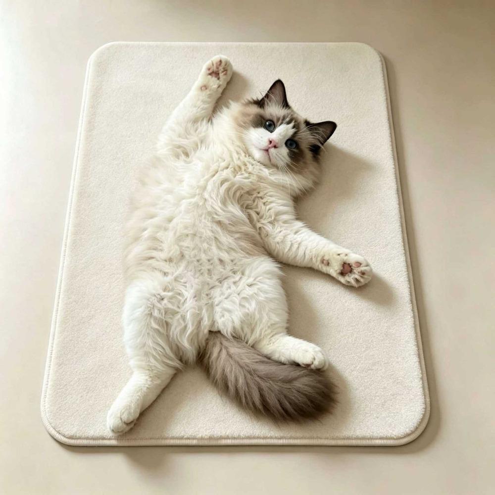 Water-absorbing Cute Cat Floor Mat Non-slip Floor Mat New Bathroom Carpet Living Room Tea
