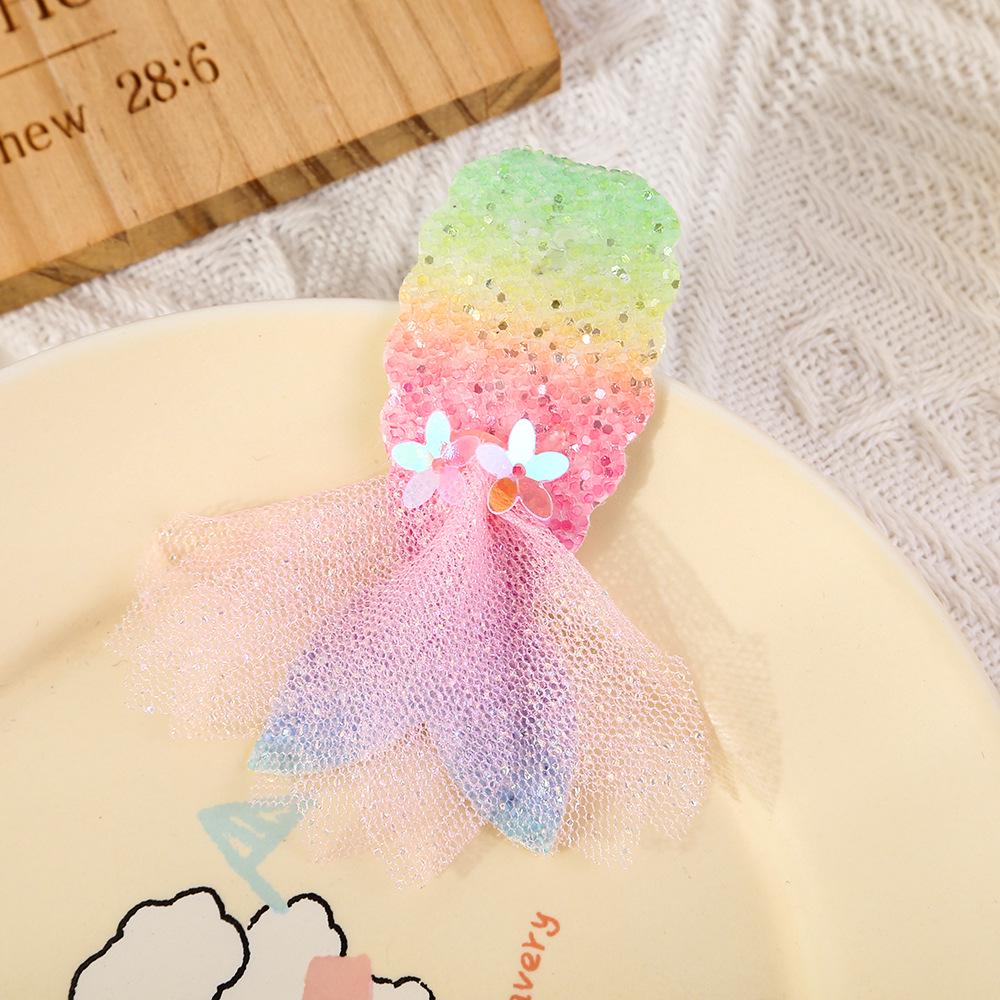 Mermaid Sequin Hairpin Clip for Girls - Cute Princess Bangs Headdress