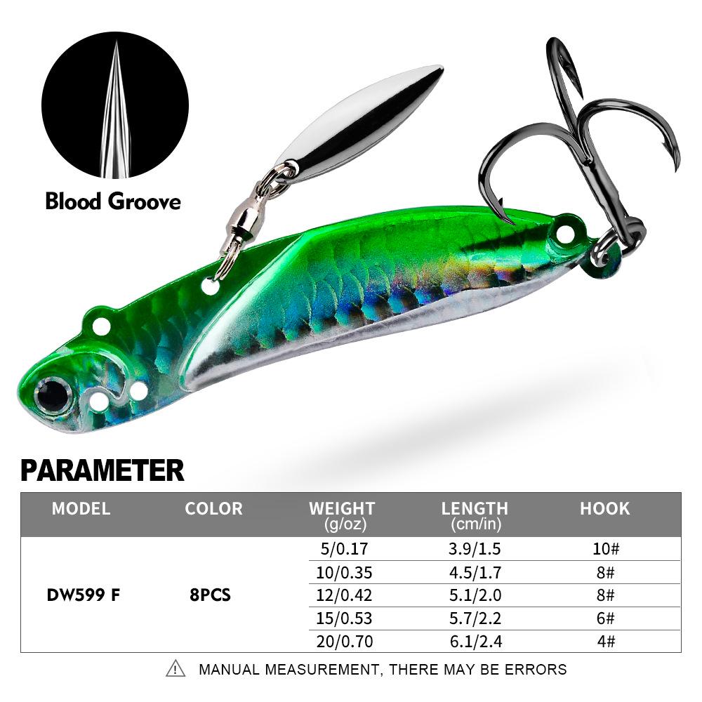 

Дальнобойная металлическая блесна для джиггинга - вращающаяся биомиметическая приманка для ловли судака в море. 20g