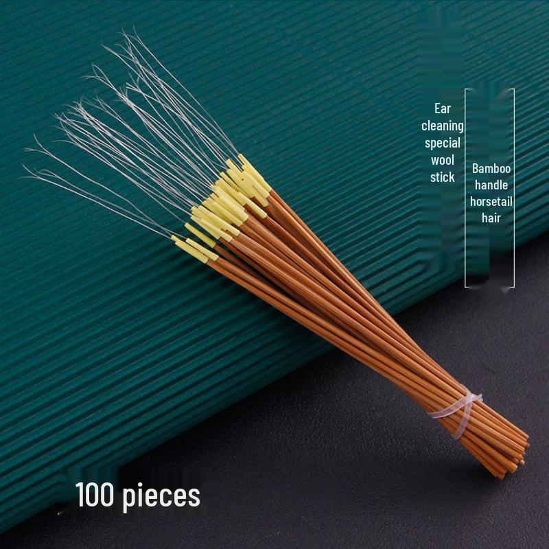 Professional Ear Cleaning Set: Silver Needle, Goose Feather, Chicken Feather, Horse Tail Ear Picks