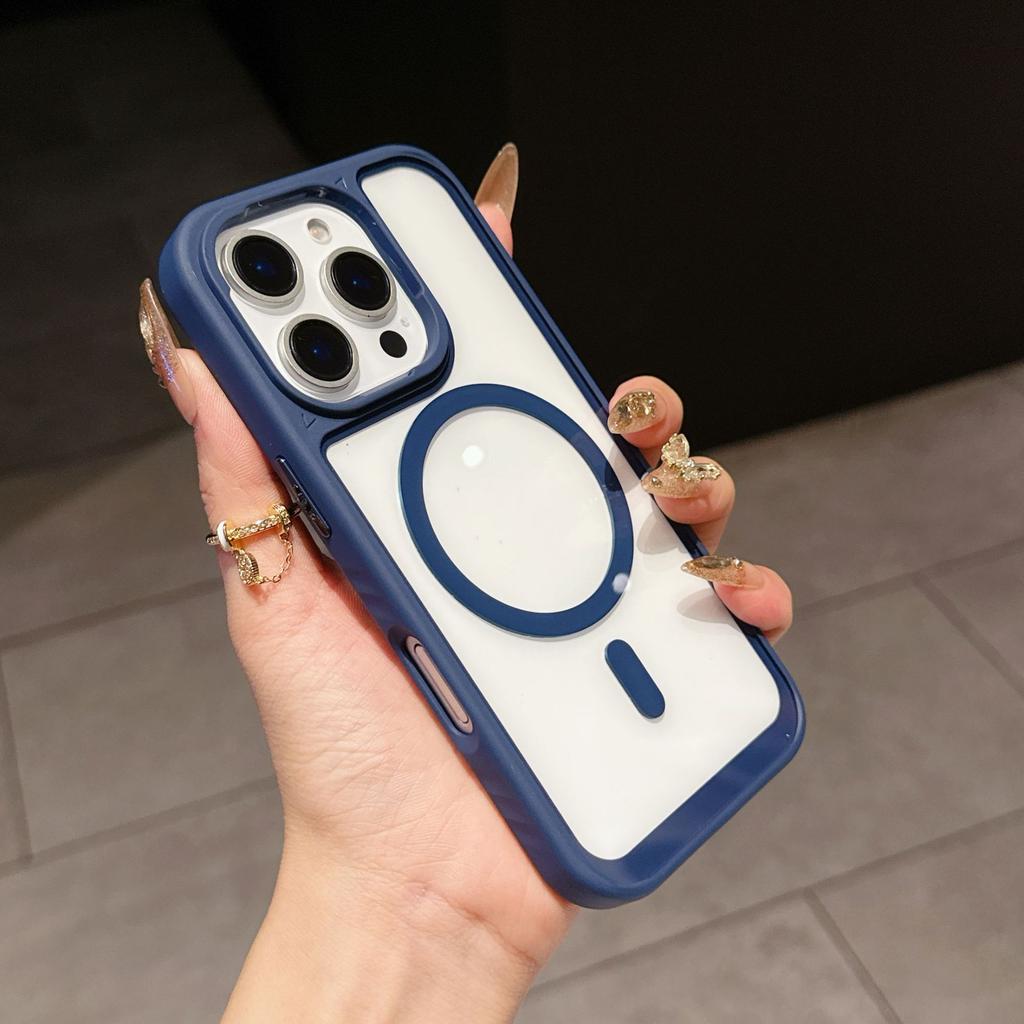 Cool Magnetic Suction Is Suitable for IPhone 17 Phone Cases  Apple 16 Metal Buttons 15 ProMax Full Package PC Protective Cases