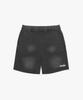 Washed Denim Sweat Shorts Black