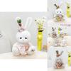 Bunny Plush Toy With Pink Dress Soft Rabbit Stuffed Animal For Kids Gift
