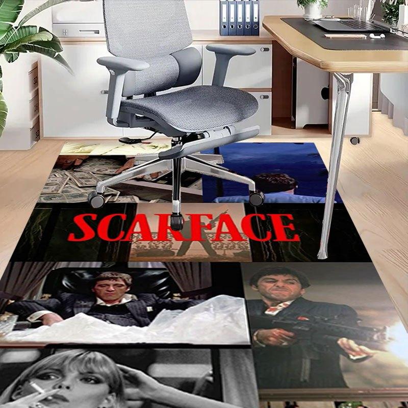 1pc Scarface Office Carpet Chair Mats Soft, Comfortable, All Season,Perfect for Home, Bedroom, or Office Decor, Perfect Gift for