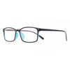 Full Rim Rectangle Transparent Blue Smartbuy Collection Alpha 2460 C7 Fashion Unisex Eyeglasses