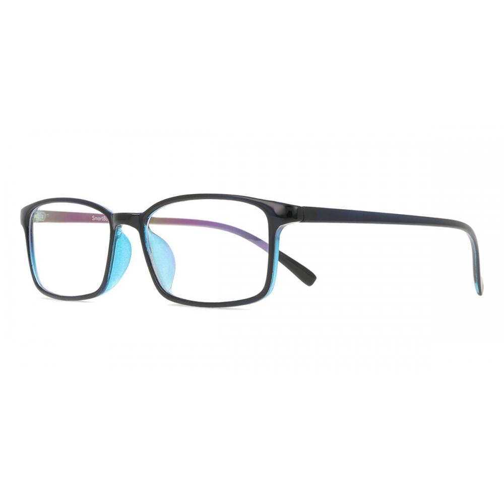 Full Rim Rectangle Transparent Blue Smartbuy Collection Alpha 2460 C7 Fashion Unisex Eyeglasses