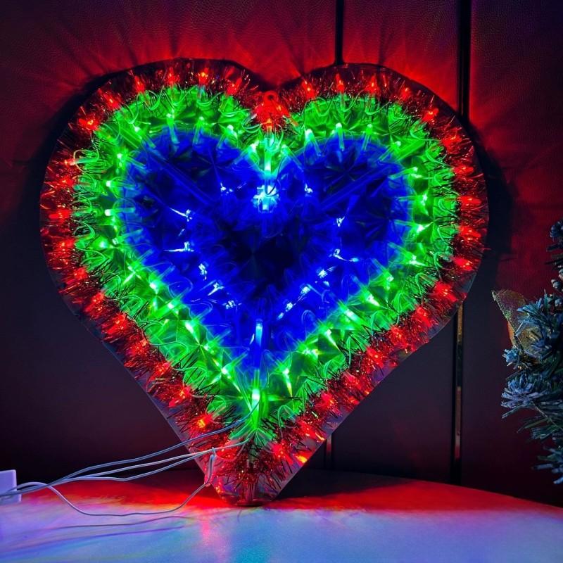 Sunflower Star Peacock Heart Shape Led Lantern String Lights With Colorful Decorative Shapes For Holiday Party Decor