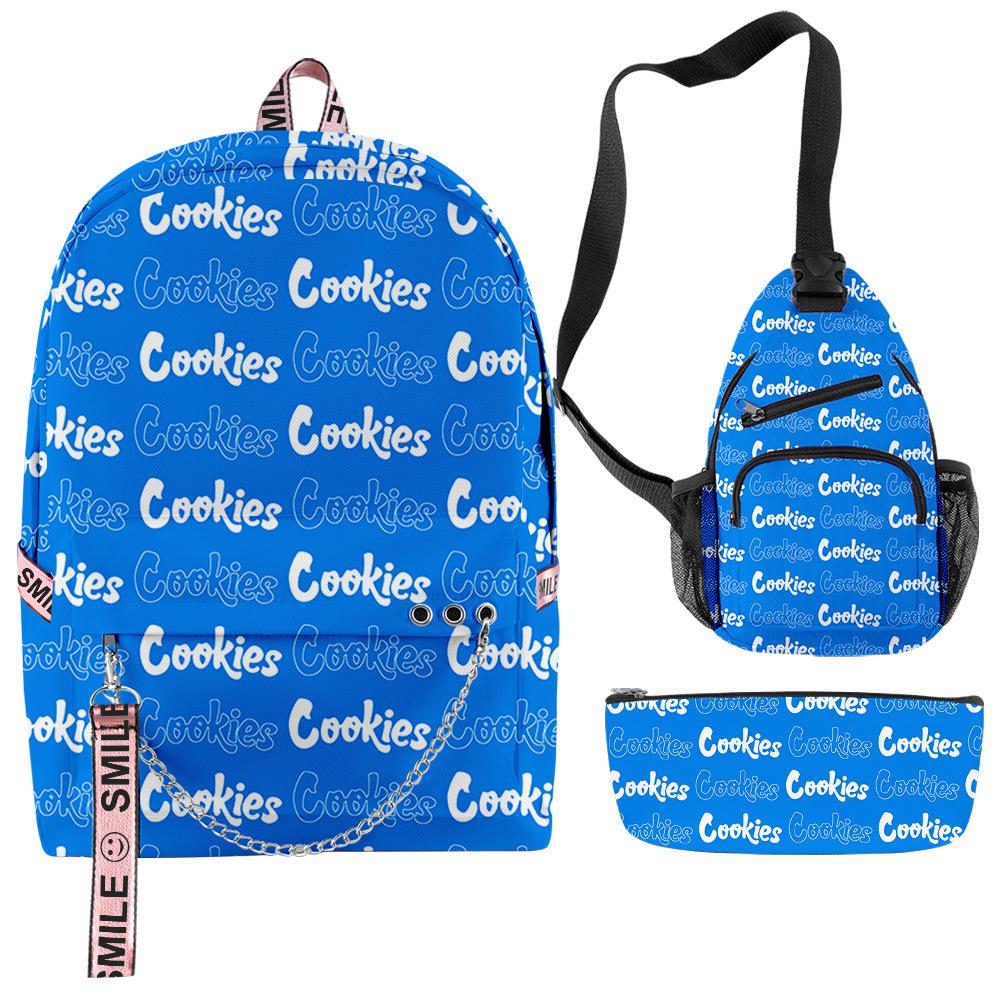 Cook 3D Digital Color Printing Set Oxford Cloth Waterproof Backpack Student Bag