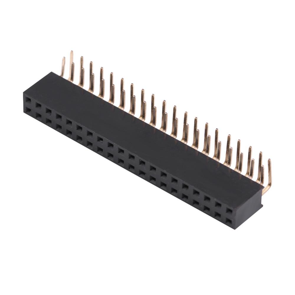 3Pcs 2.54mm Pitch Female Pin Headers 2 X 20 Pins Header Pin Socket Pin Headers  Circuit Connections