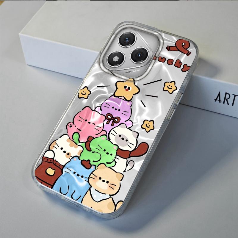 Cartoon Cat Love Heart Girls Case For Honor 400 Pro X9c Magic7 6 5 200 Lite Smart X9a X8a X8b X8c X7c X6 X8 90 70 Fundas Cover