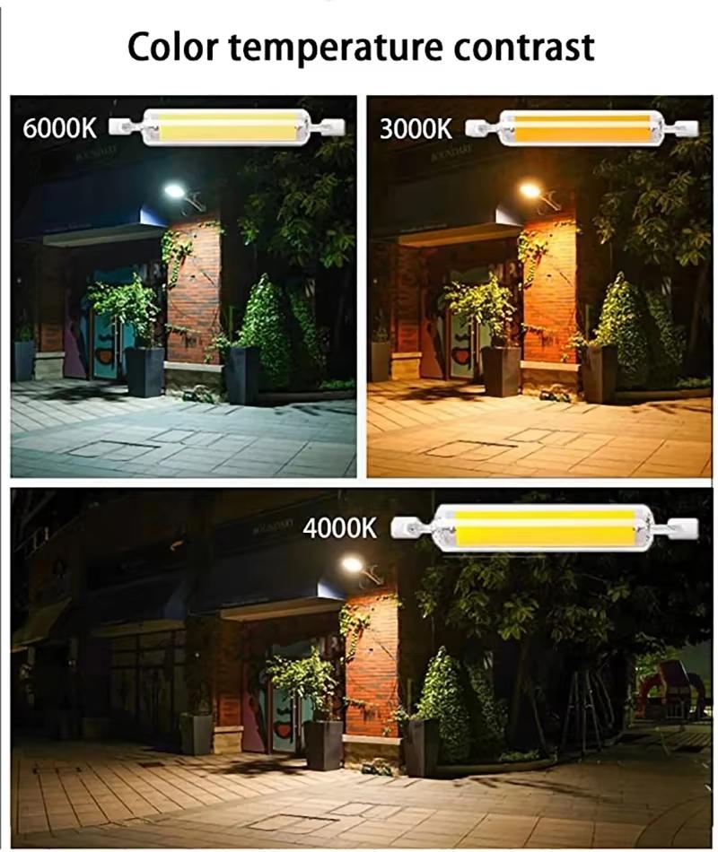 Dimmable R7S LED 118mm COB Tube Bulb 78mm Floodlight 220V 20W 25W 40W 50WLandscape Lights Replacement For Halogen Light Bulbs