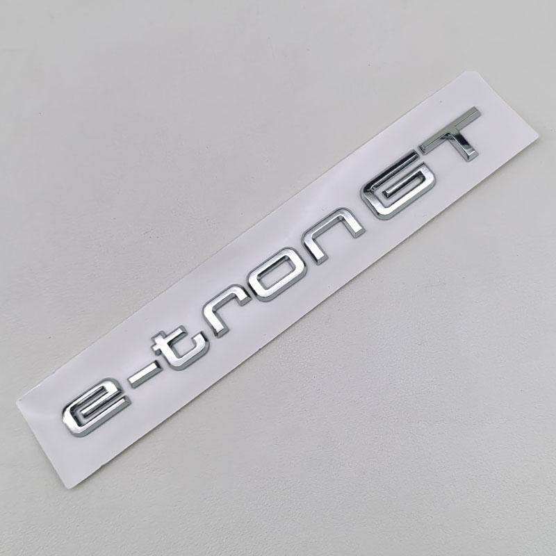 3D ABS Logo 30 40 45 50 E-tron GT Letters Sticker Car Rear Trunk Emblem Badge For qaz22 A3 SQ6 Q5 Q6 Q8 Q4 Etron Accessories