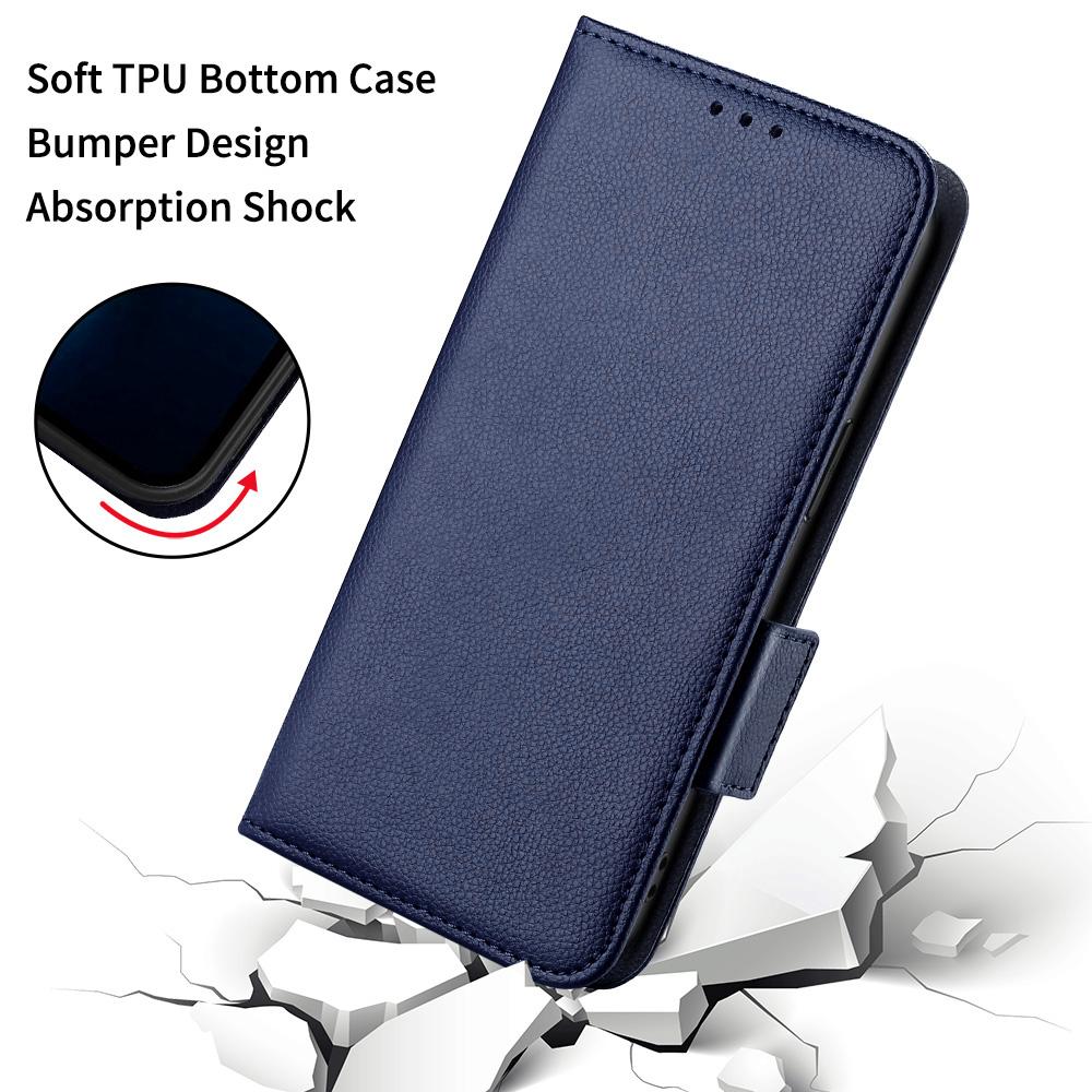 For Motorola Edge 50 Fusion 5G Case with Wrist Strap Litchi Texture PU Leather Wallet Phone Cover