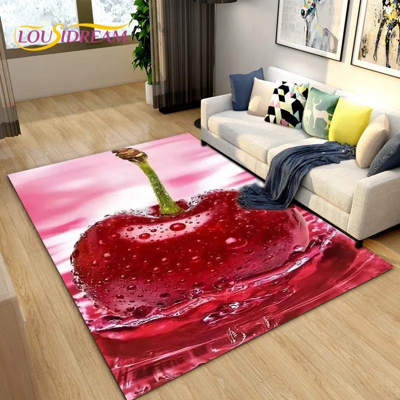 Fruits Vegetables Kitchen Mat Area Rug Carpet for Living Room Bedroom Playroom Sofa decor home Non-slip rug Floor Mat Soft