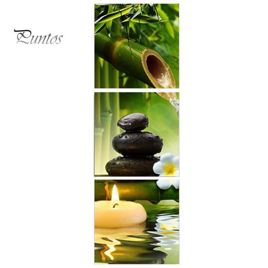 

3шт/набор безрамных спа-камень бамбуковые свечи картины настенное искусство домашний декор подарок