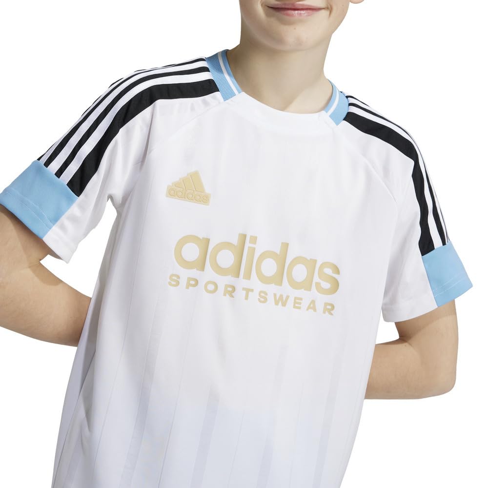 Adidas Junior Tiro Nations Pack Short Sleeve X T-Shirt JUG34-IY0143 (White Blue/130/Jr)