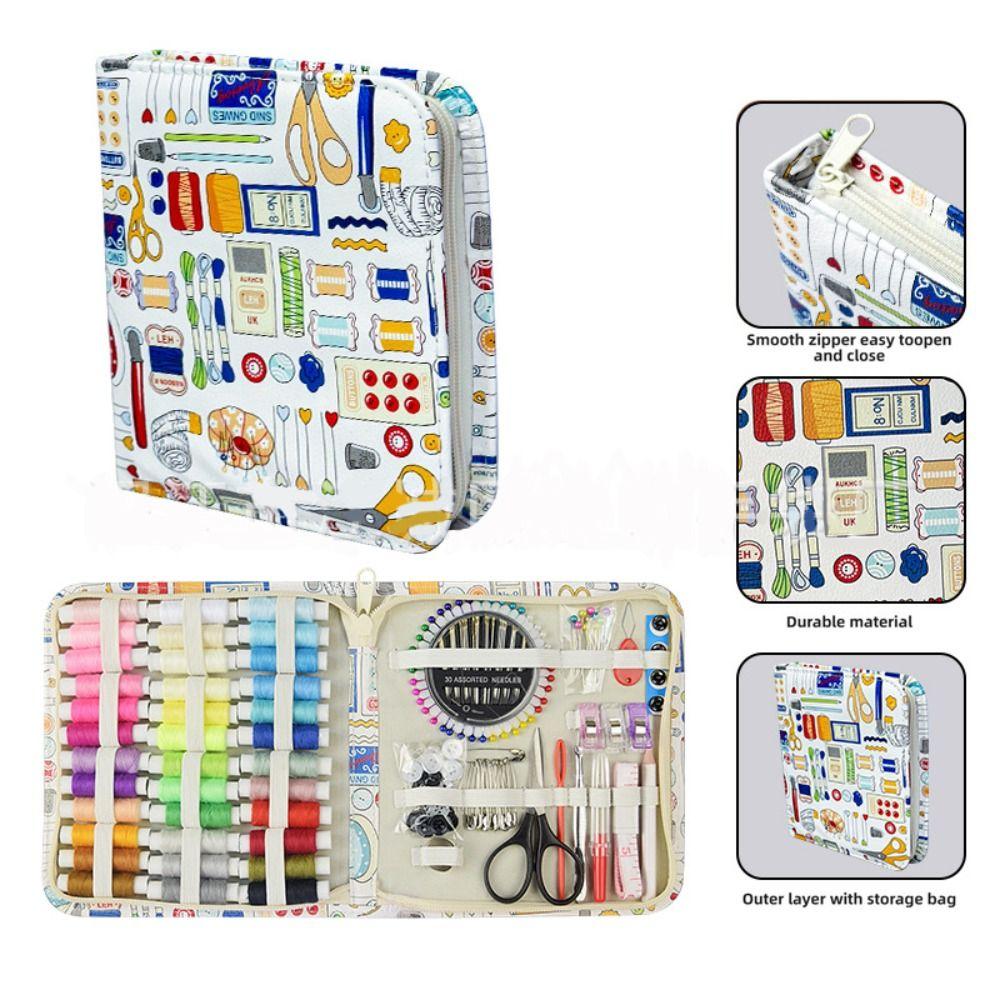 168/170pcs/set Scissors Sewing Kit Portable Needles Thread  Box Sewing Box Set  Household