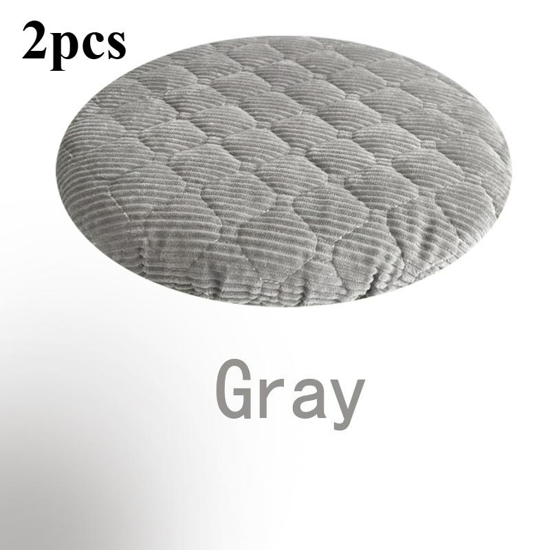 2pcs Thick Soft Round Stool Covers,Elastic Seat Cushions for Wood Iron Stool 25-30cm,Washable All-Season Chair Cover Dining Room