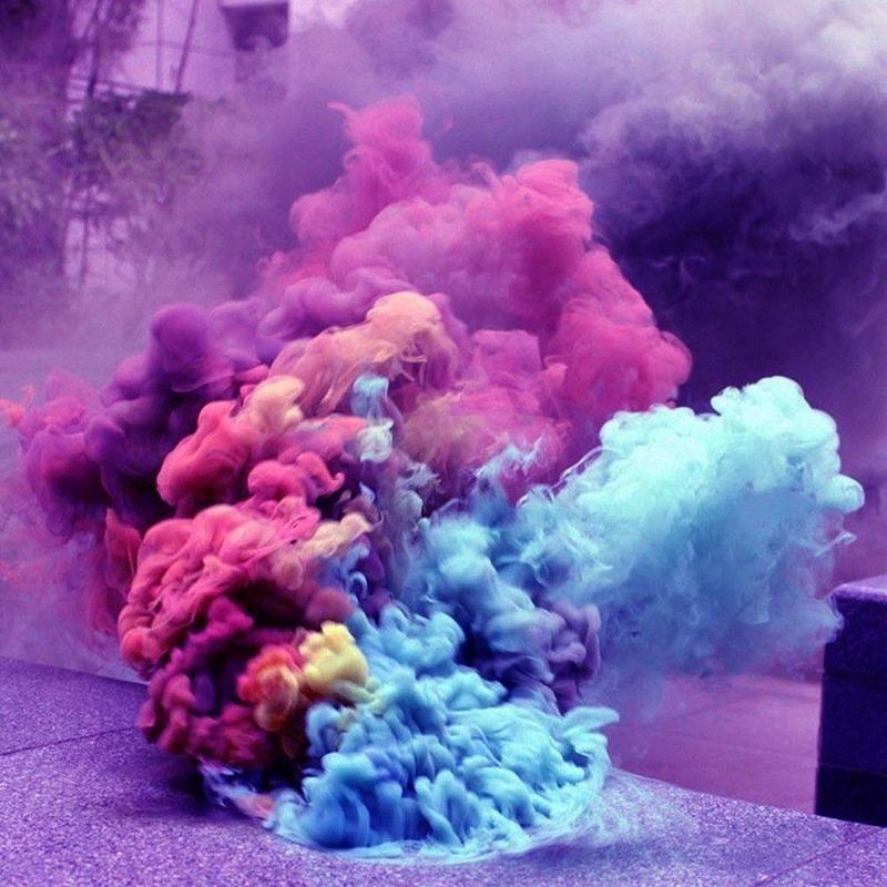 

Красочный дымовый торт с дымовым эффектом, круглая бомба, игрушка для помощи в фотографии, божественная игрушка синий