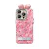 Full Screen Rose Bow Bracket Suitable for Apple 16 Mobile Phone Case 15/14PRO Tin Foil Glacier Pattern 13 Lens Film