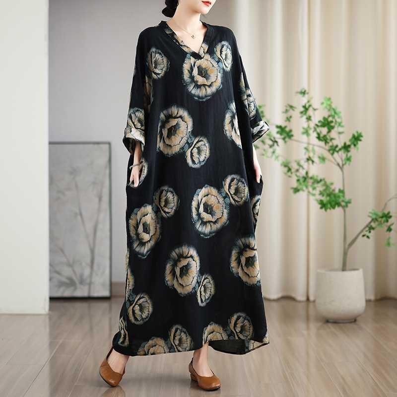 Vacation Style Travel V-Neck Vintage Dresses