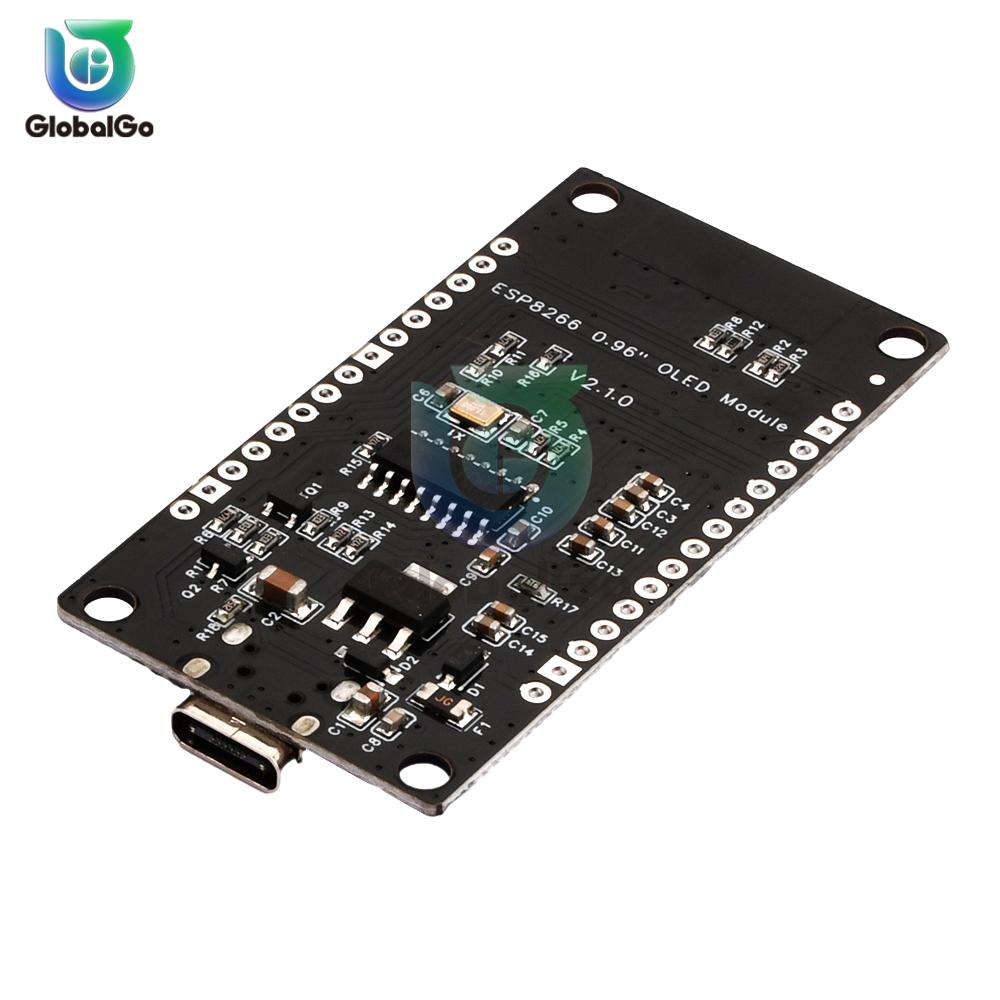 ESP8266 NodeMCU Development Board 0.96 Inch OLED Display,CH-340,ESP-12E WiFi Module,Micro USB for Arduino/Micropython ESP8266