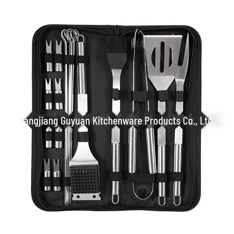 Portable Stainless Steel BBQ Tool Set for Home, Outdoor, and Camping – Includes Knife and Fork