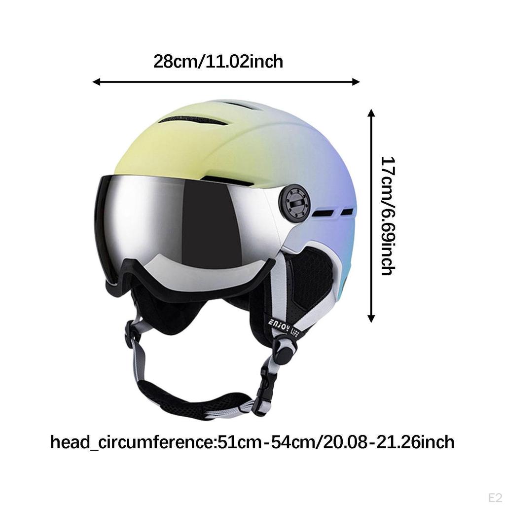 Ski Helmet with Goggles Portable Skiing Accessories Winter Sport Skateboard for