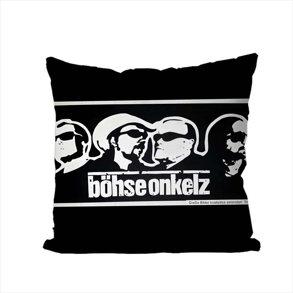Band BBohse OOnkelz Kissenbezug Für Auto Sofa Dekorativ Zuhause Zweiseitiger Druck Plüsch Quadratisch Wurfkissen Kissenbezug