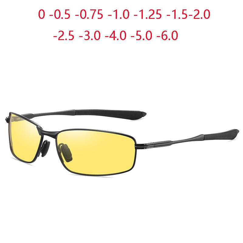 Polarized Night Vision Lenses Myopia Sunglasses Men Anti-Glare UV400 Shortsighted Prescription Glasses 0 -0.5 -0.75 To -6.0