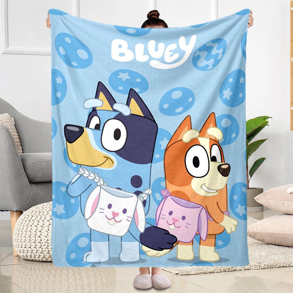 Bluey Bingo's Beach Day Blanket Soft Warm Cozy Great for Sofa Seaside Couch Four Seasons Multipurpose Playful Design