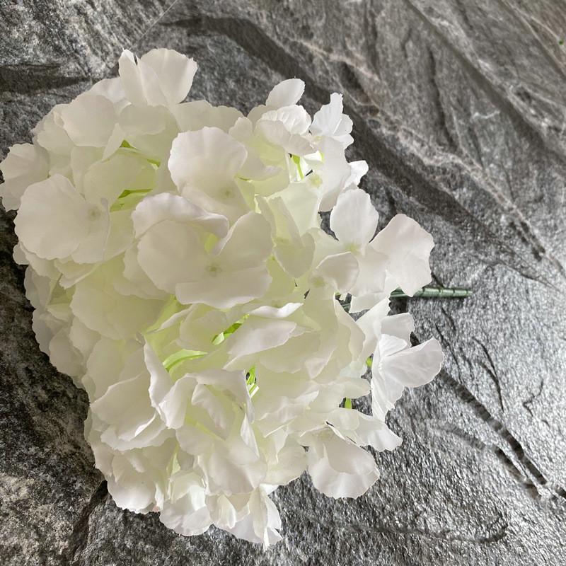 Realistic 5 Head Hydrangea Artificial Silk Flower For Wedding Party Decor Home